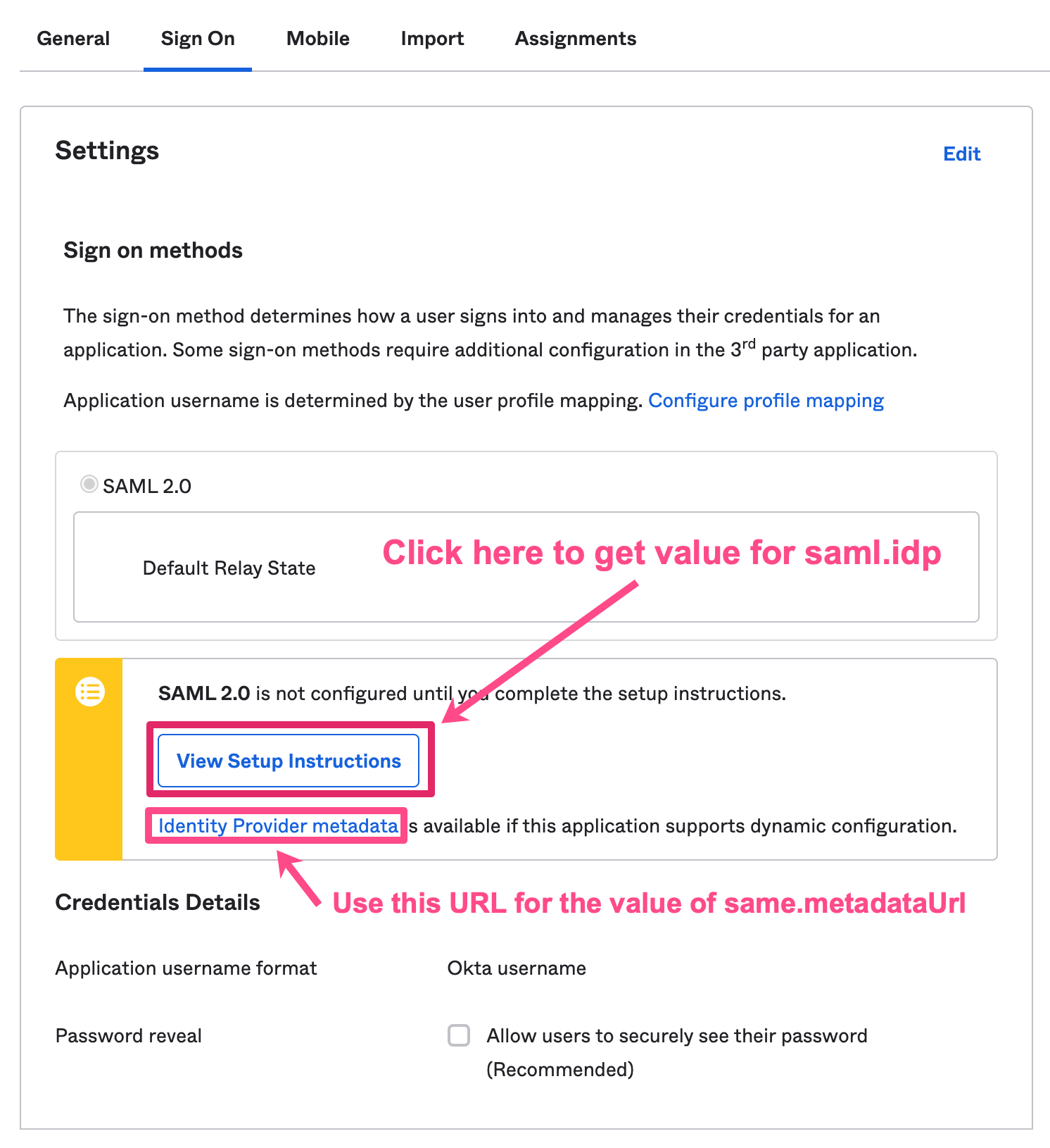 Copy the value for Identity Provider Issuer